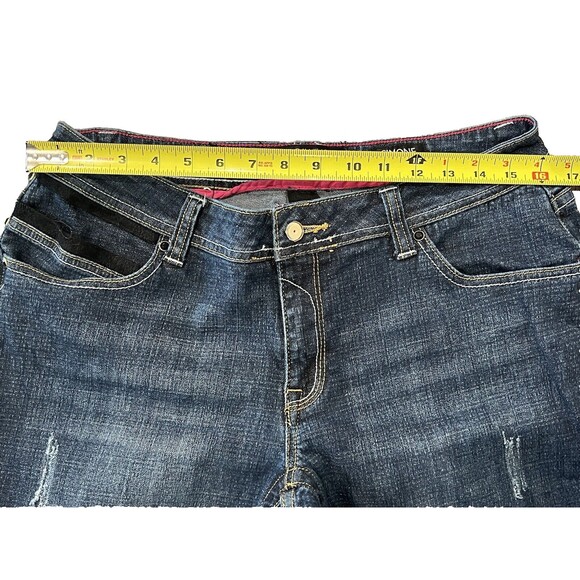 ROCA WEAR WOMENS SIMONE STRAIGHT LEG JEANS SZ 13 EMBELLISHED POCKETS - Picture 6 of 7
